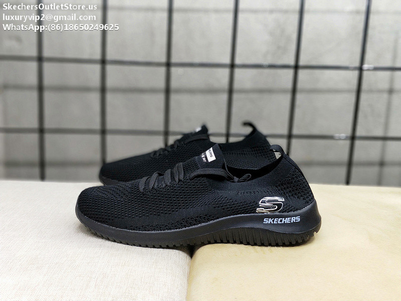 Skechers 2019SS SKECH KNIT SOCKFIT Unisex Running Shoes All Black 36-44